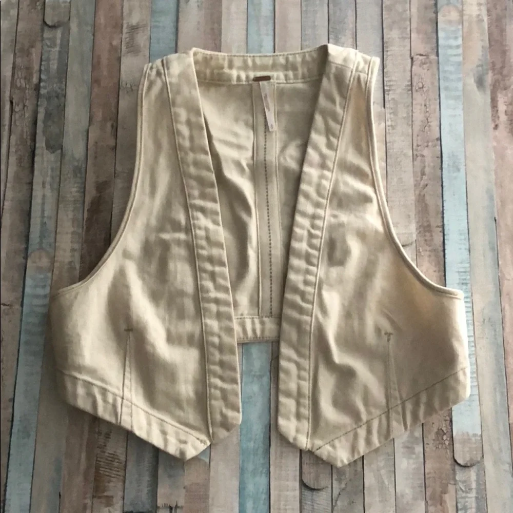 Women’s Cream Tailored Cotton Vest